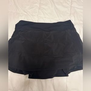 Black Lululemon Pace Rival Mid-Rise Skirt 15”
